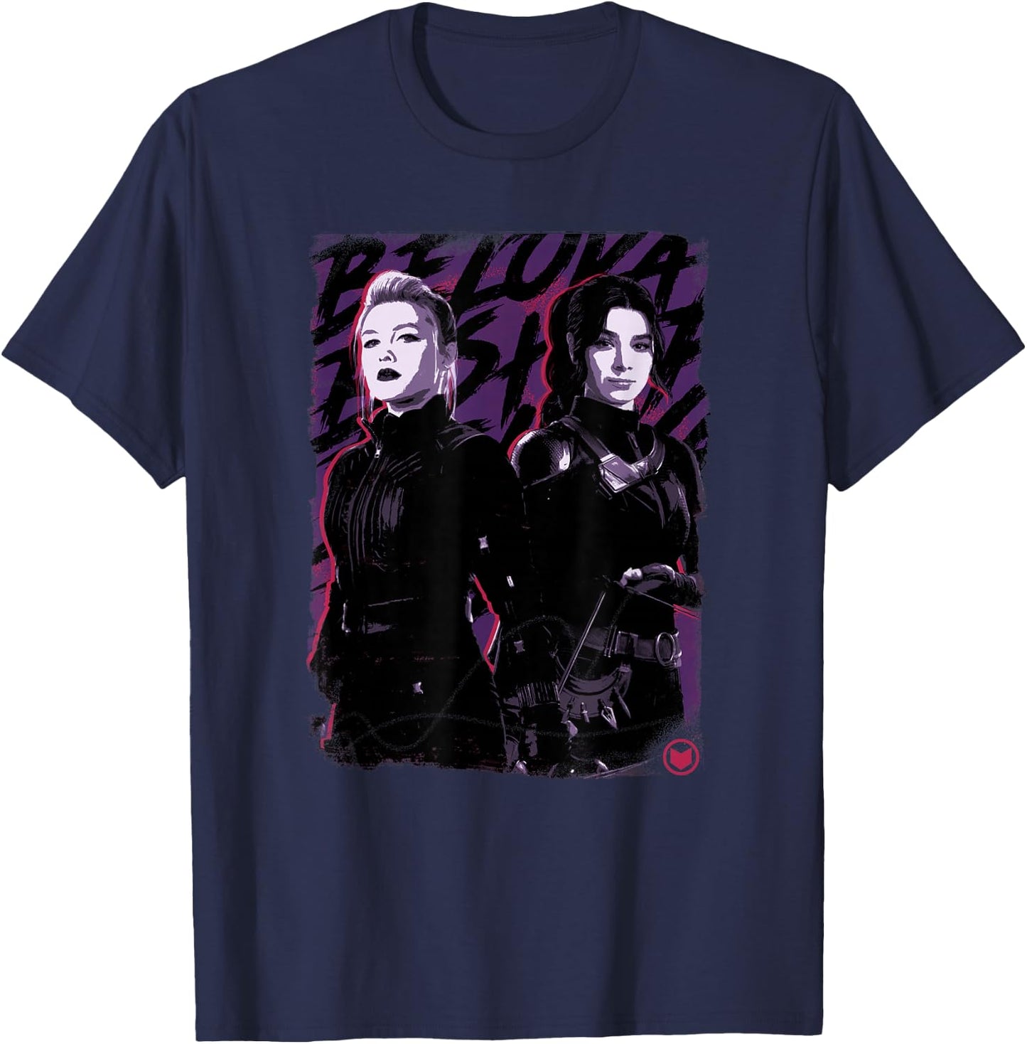 Marvel Hawkeye Yelena and Hailee Portrait T-Shirt - T-Shirt | Navy