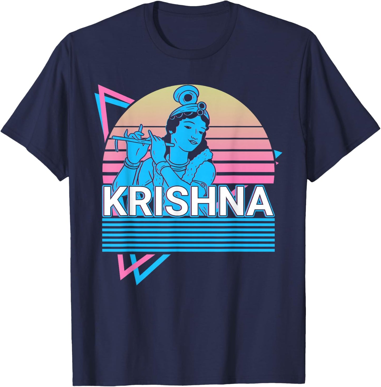 Krishna Hindu God Ancient Hindu Mythology T-Shirt - T-Shirt | Navy