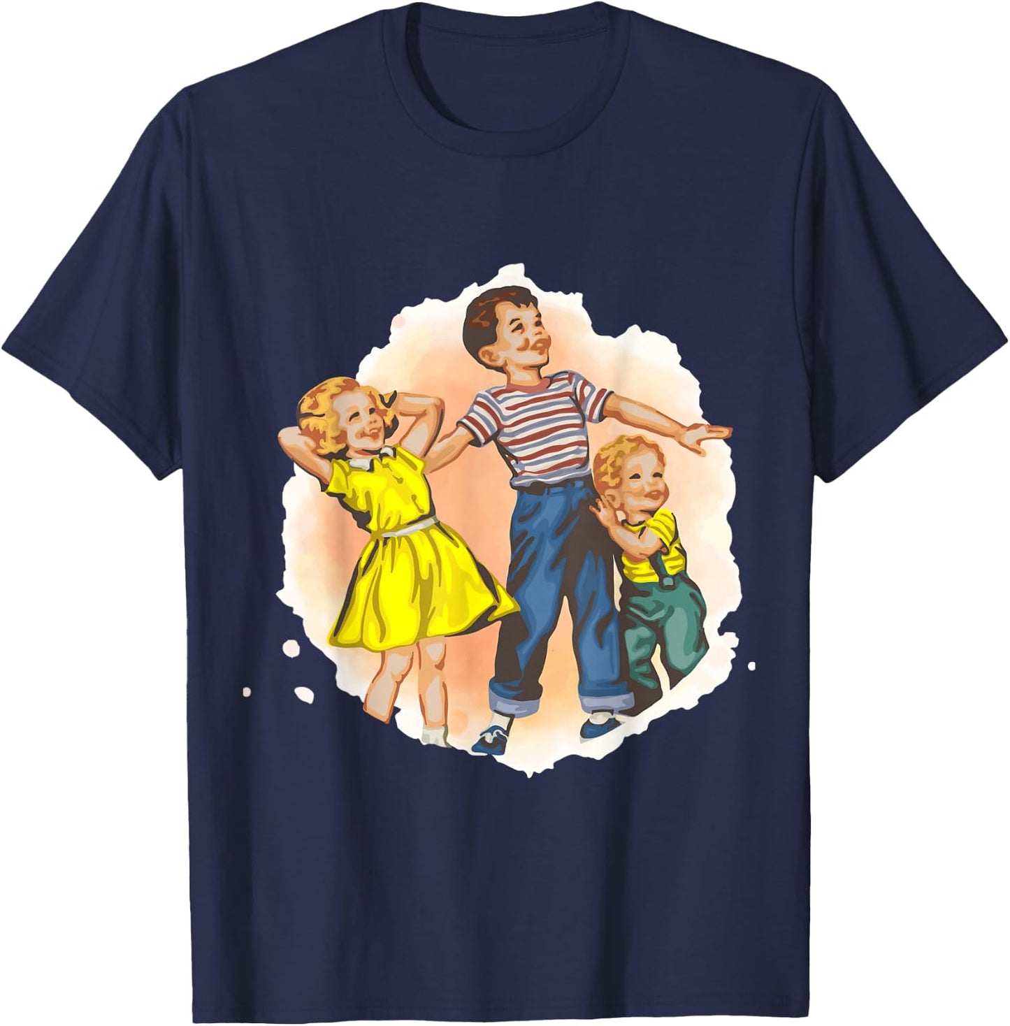 Dick and Jane with Baby T-Shirt - T-Shirt | Navy