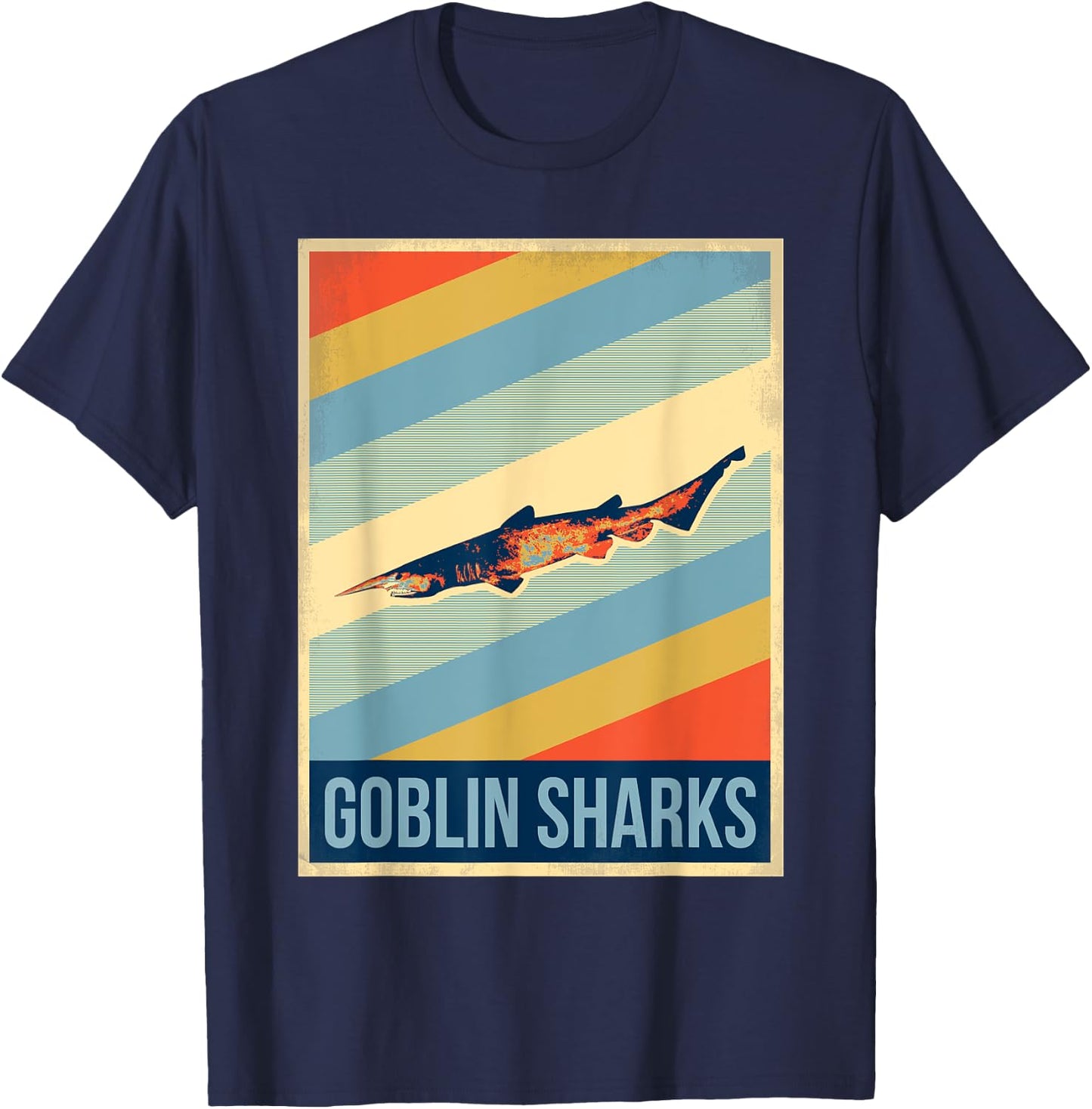 Vintage Goblin Sharks T-Shirt - T-Shirt | Navy