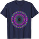 Colorful Mandala Pattern | Yoga & Spiritual Geometry Design T-Shirt - T-Shirt | Navy