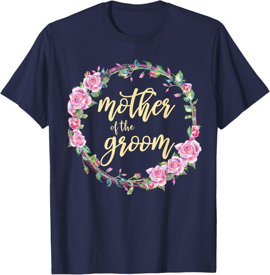 Matching Bridal Party Mother Of The Groom Wedding T-Shirt - T-Shirt | Navy