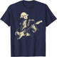George Washington Playing Electric Guitar Rockstar T-Shirt - T-Shirt | Navy