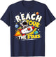 Kids 4th Birthday Boy Astronaut Reach Four The Stars T-Shirt - T-Shirt | Navy