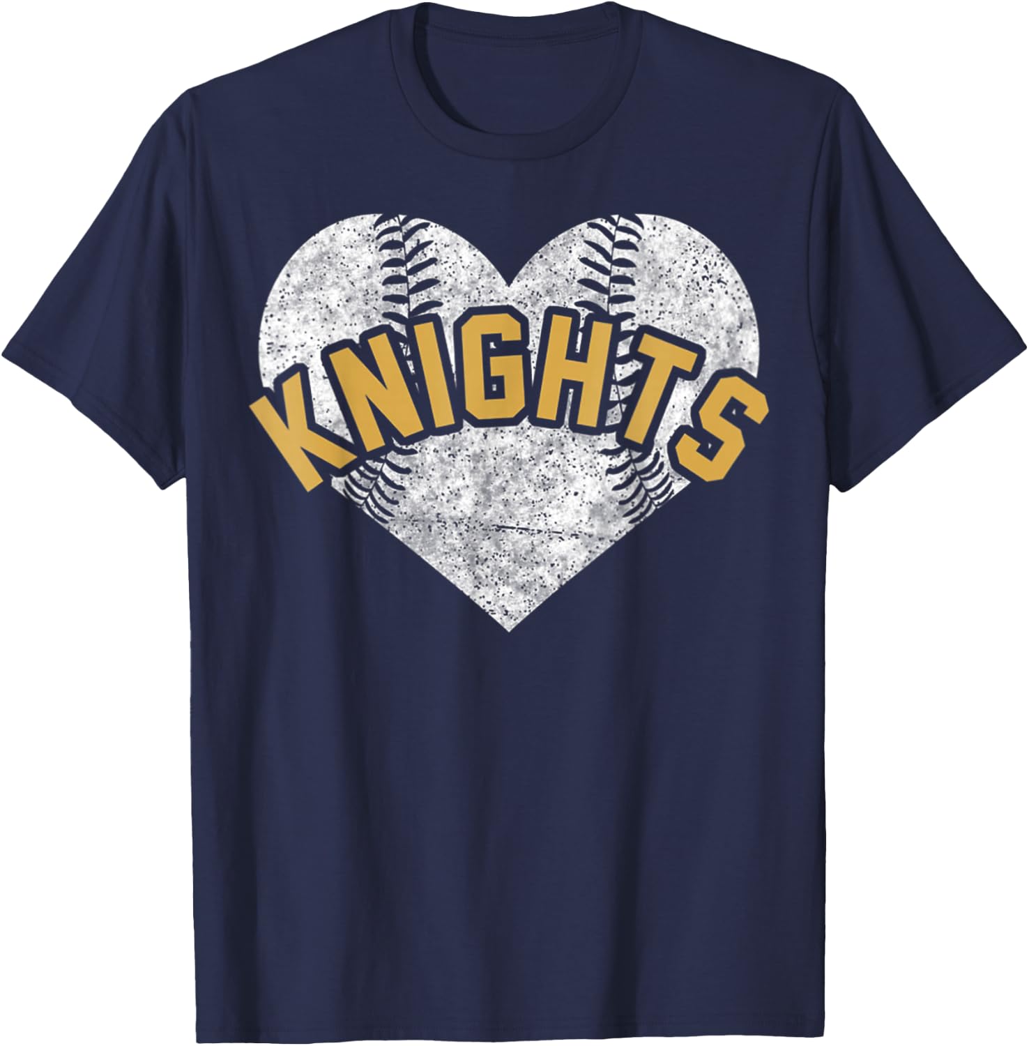 Knights Baseball Softball Shirt High School Team Mascot Mom T-Shirt - T-Shirt | Navy