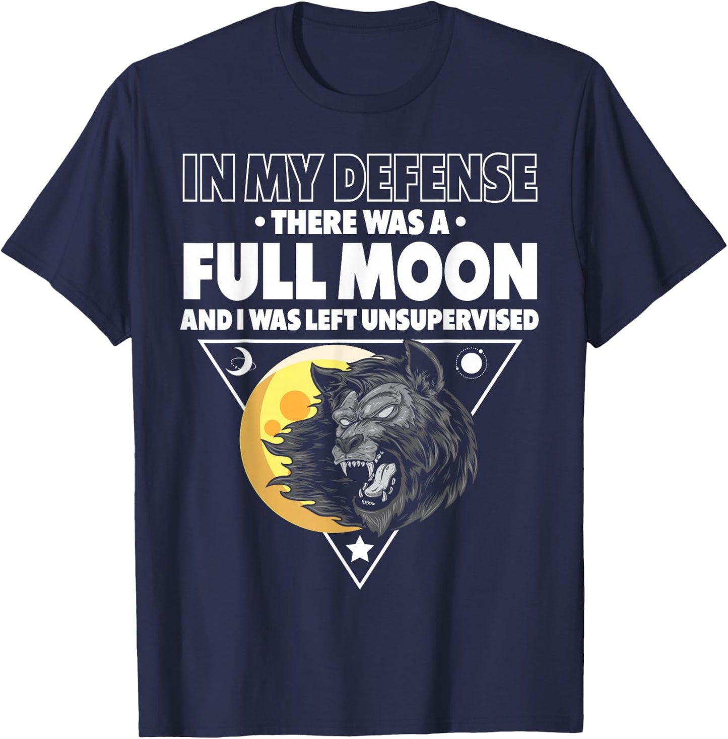 Werewolf Full Moon Werewolf T-Shirt - T-Shirt | Navy
