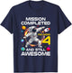 4Th Birthday Astronaut 4 Years Old Outer Space Birthday T-Shirt - T-Shirt | Navy
