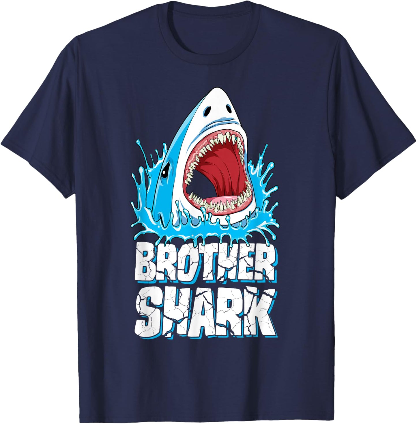 Brother Shark T Shirt Family Matching Men Boys Jawsome Gifts T-Shirt - T-Shirt | Navy
