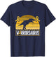 Warriorsaurus Childhood Cancer Awareness Warrior Gold Ribbon T-Shirt - T-Shirt | Navy
