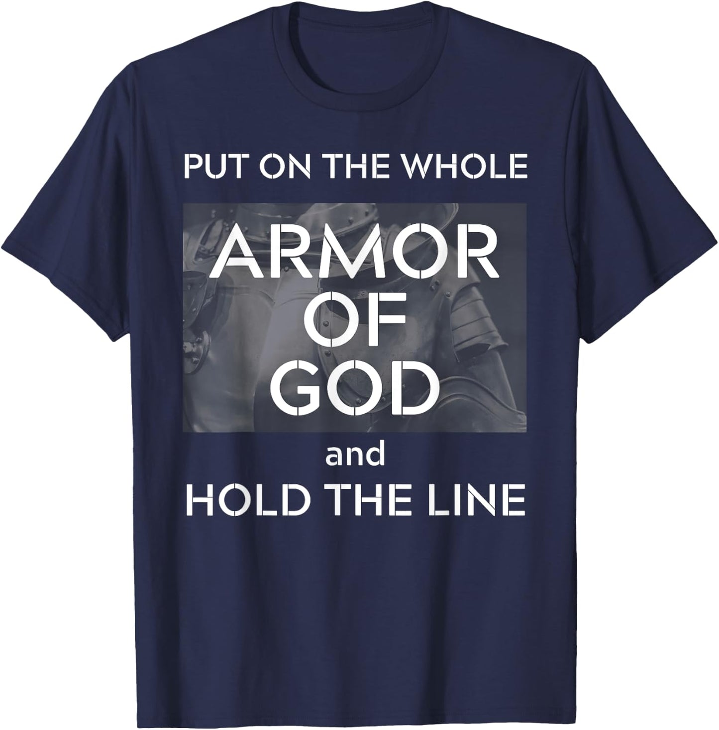 Hold The Line Christian Truckers Freedom Convoy 2022 Patriot T-Shirt - T-Shirt | Navy