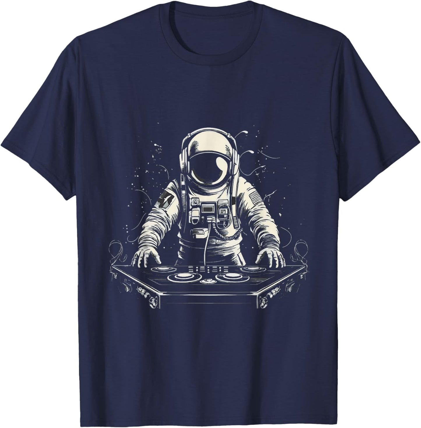 Astronaut DJ In Space T-Shirt - T-Shirt | Navy