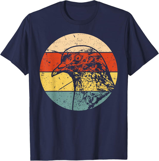 Cool Pigeon Women Pigeon Racing Homing Vintage 80s T-Shirt - T-Shirt | Navy