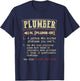 Plumber Gift Funny Dictionary Definition T-Shirt - T-Shirt | Navy