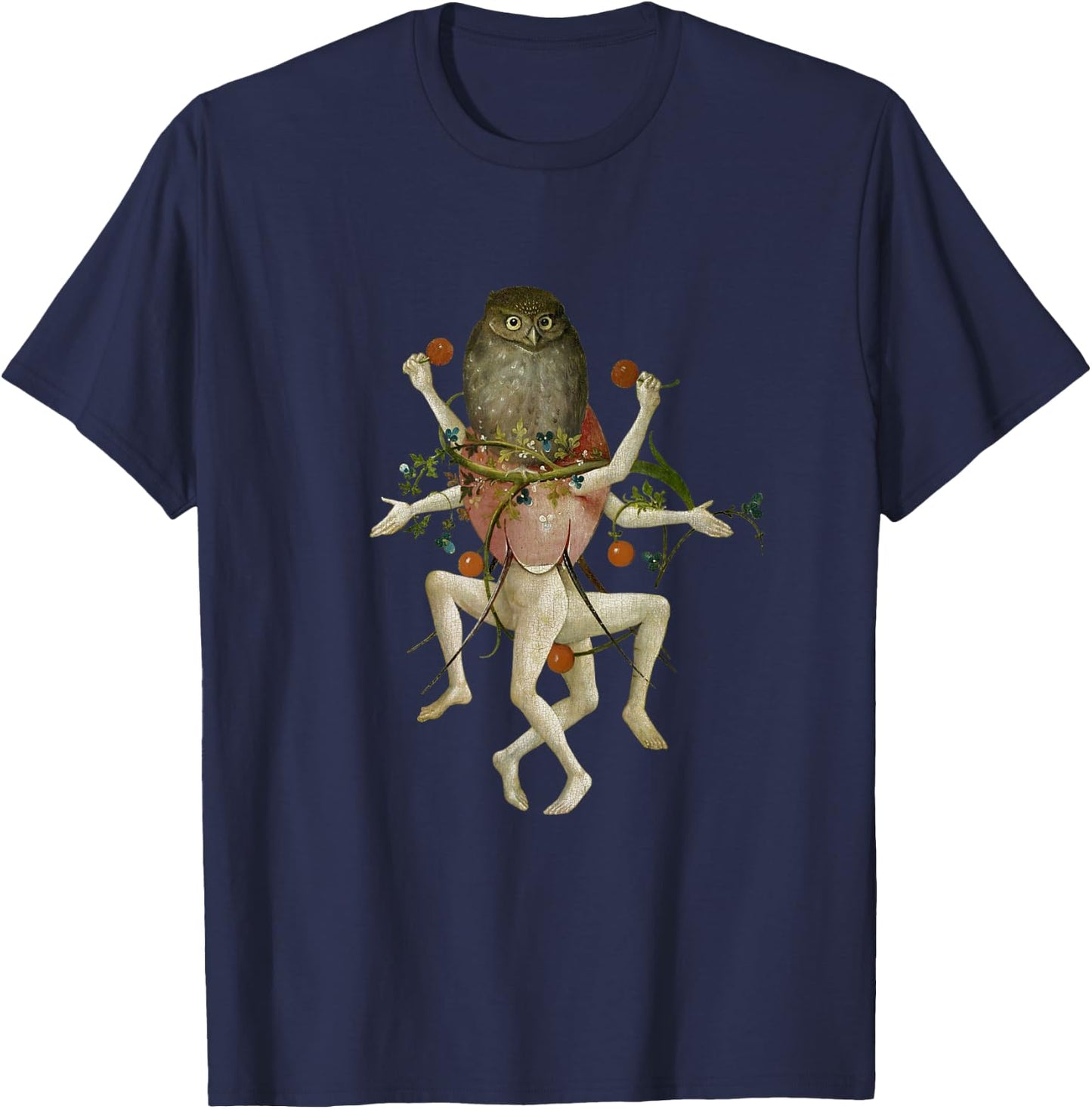 Hieronymus Bosch The Garden of Earthly Delights Owl T-Shirt - T-Shirt | Navy