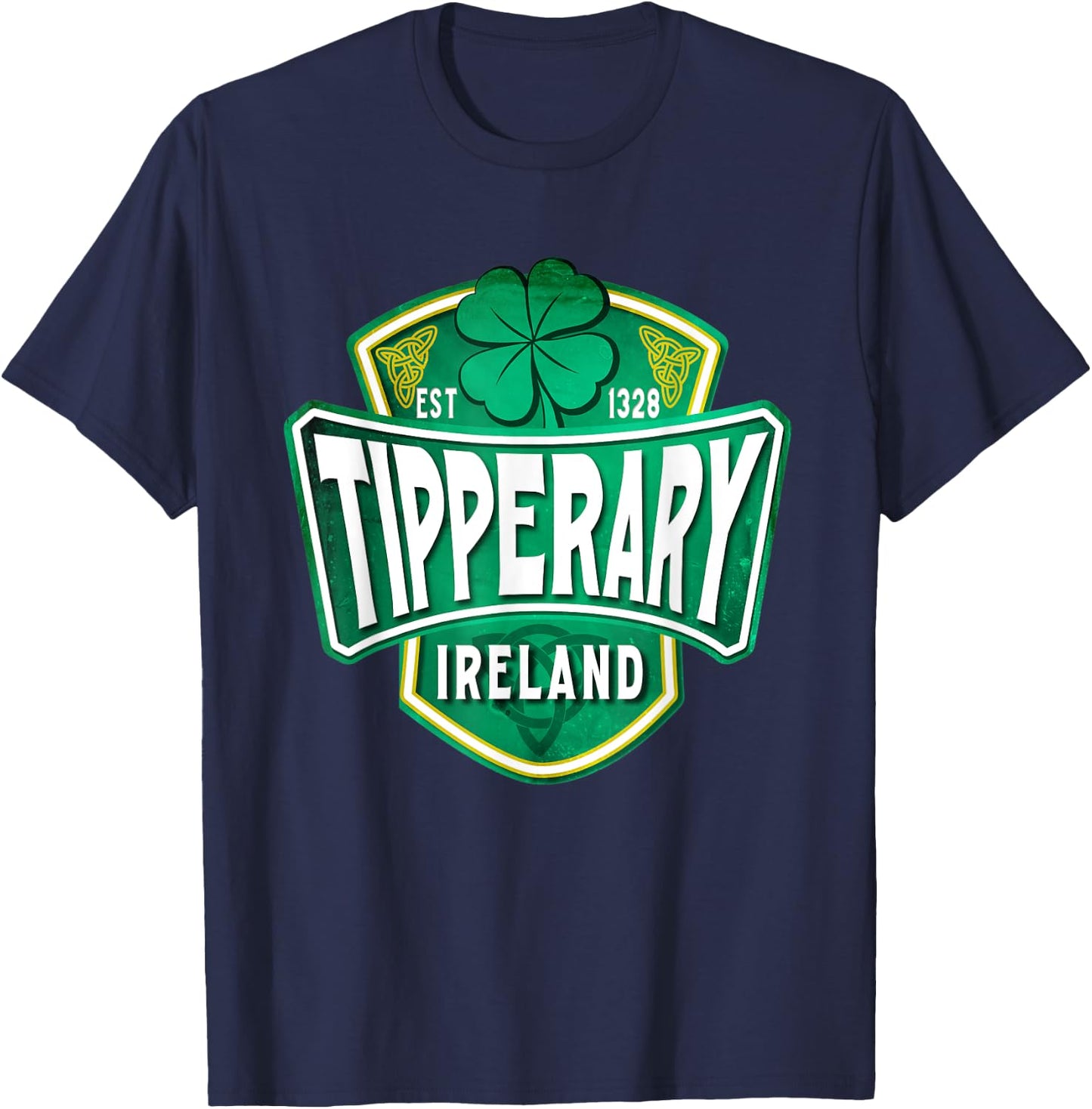 County Tipperary Ireland Irish Gaelic Football Hurling Badge T-Shirt - T-Shirt | Navy