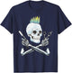 Color Punk Hairdresser Sugar Skull Hairstylist Fun Iroquois T-Shirt - T-Shirt | Navy