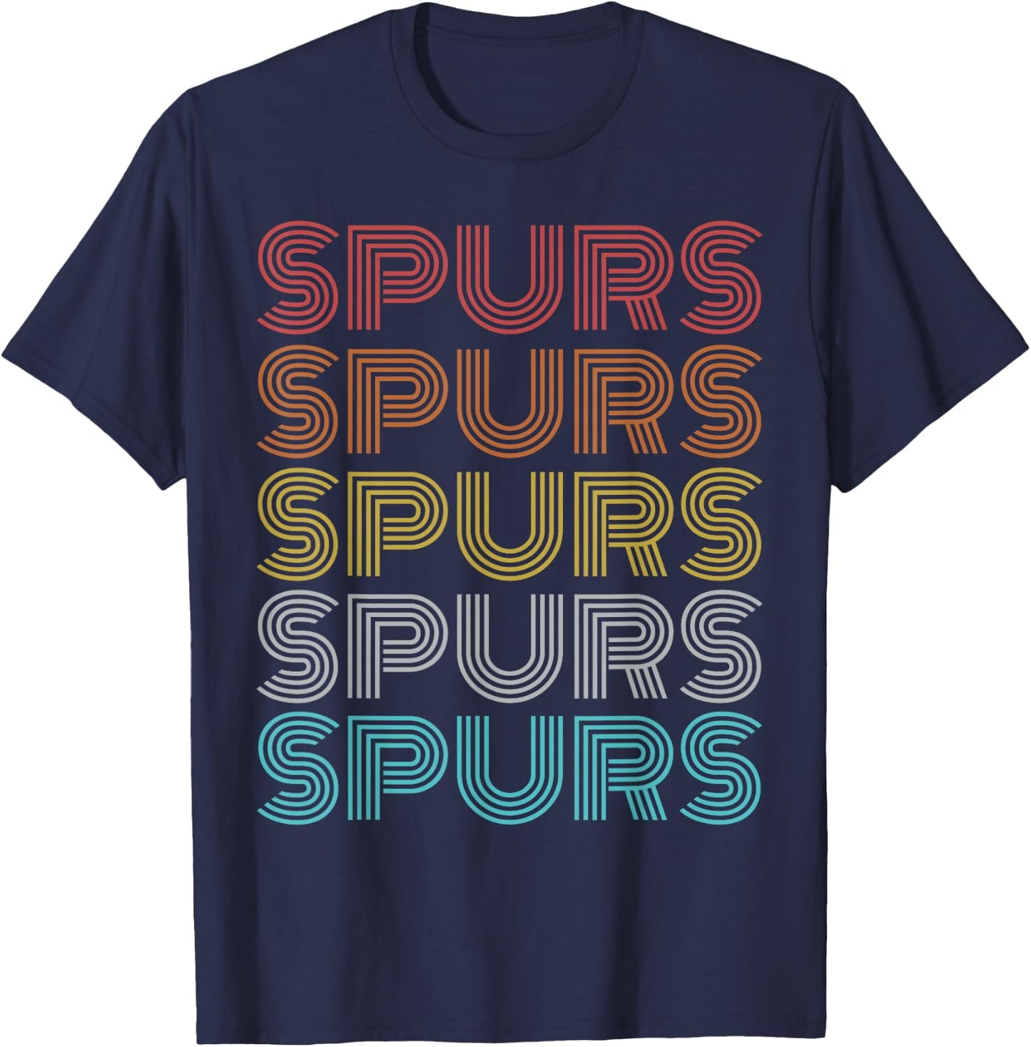 Retro Vintage Spurs T-Shirt - T-Shirt | Navy