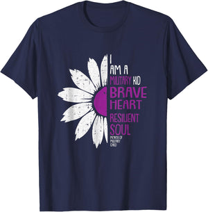 Im A Military Kid Month Of The Military Child Army Soldier T-Shirt - T-Shirt | Navy