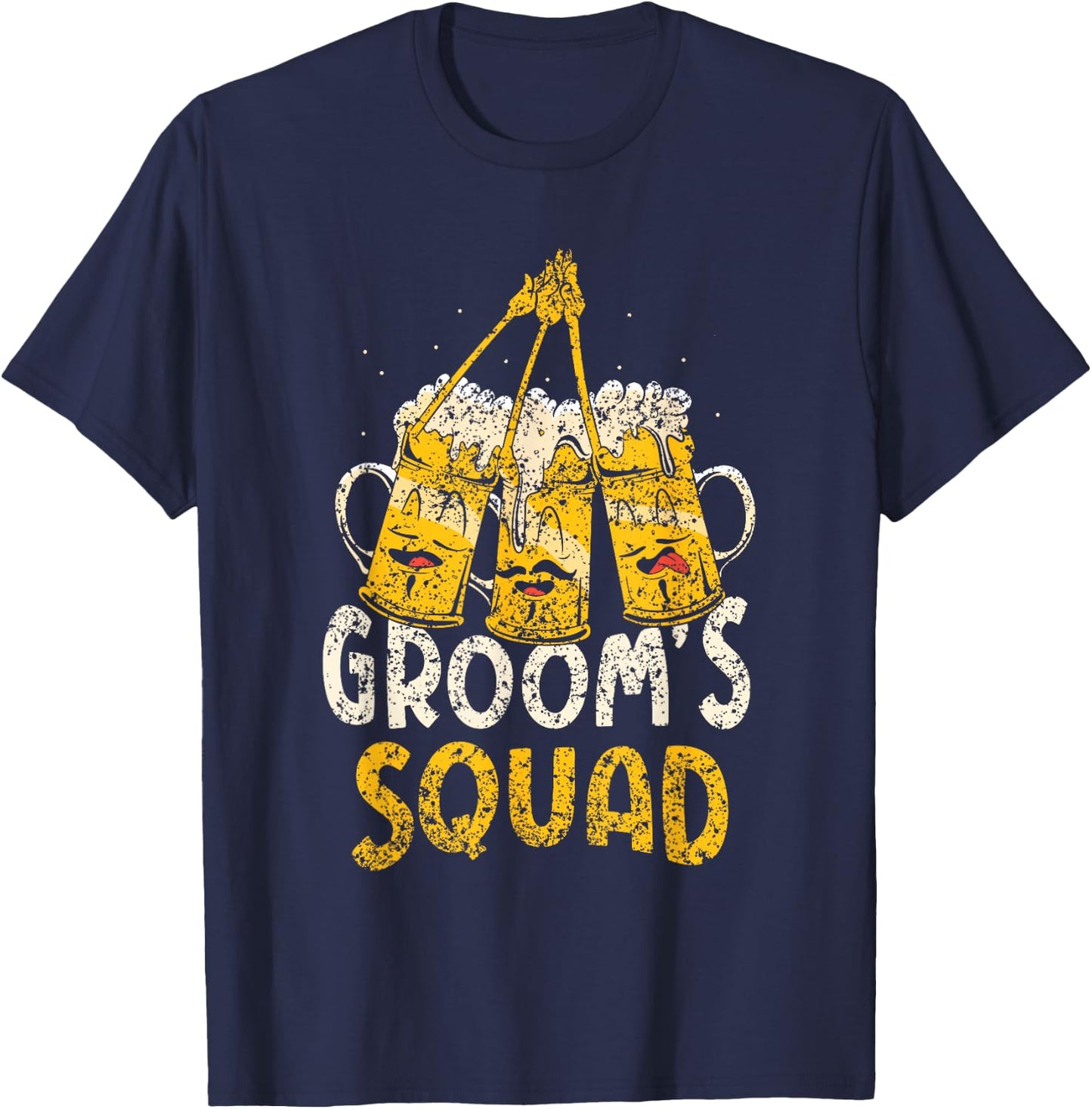 Groom's Squad Groom Party Bride Bachelor Team T-Shirt - T-Shirt | Navy