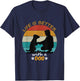Life Is Better With A Dog Lovers Present Retro Style T-Shirt - T-Shirt | Navy