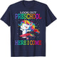 Kids Look Out Preschool Here I Come Unicorn T-Shirt - T-Shirt | Navy