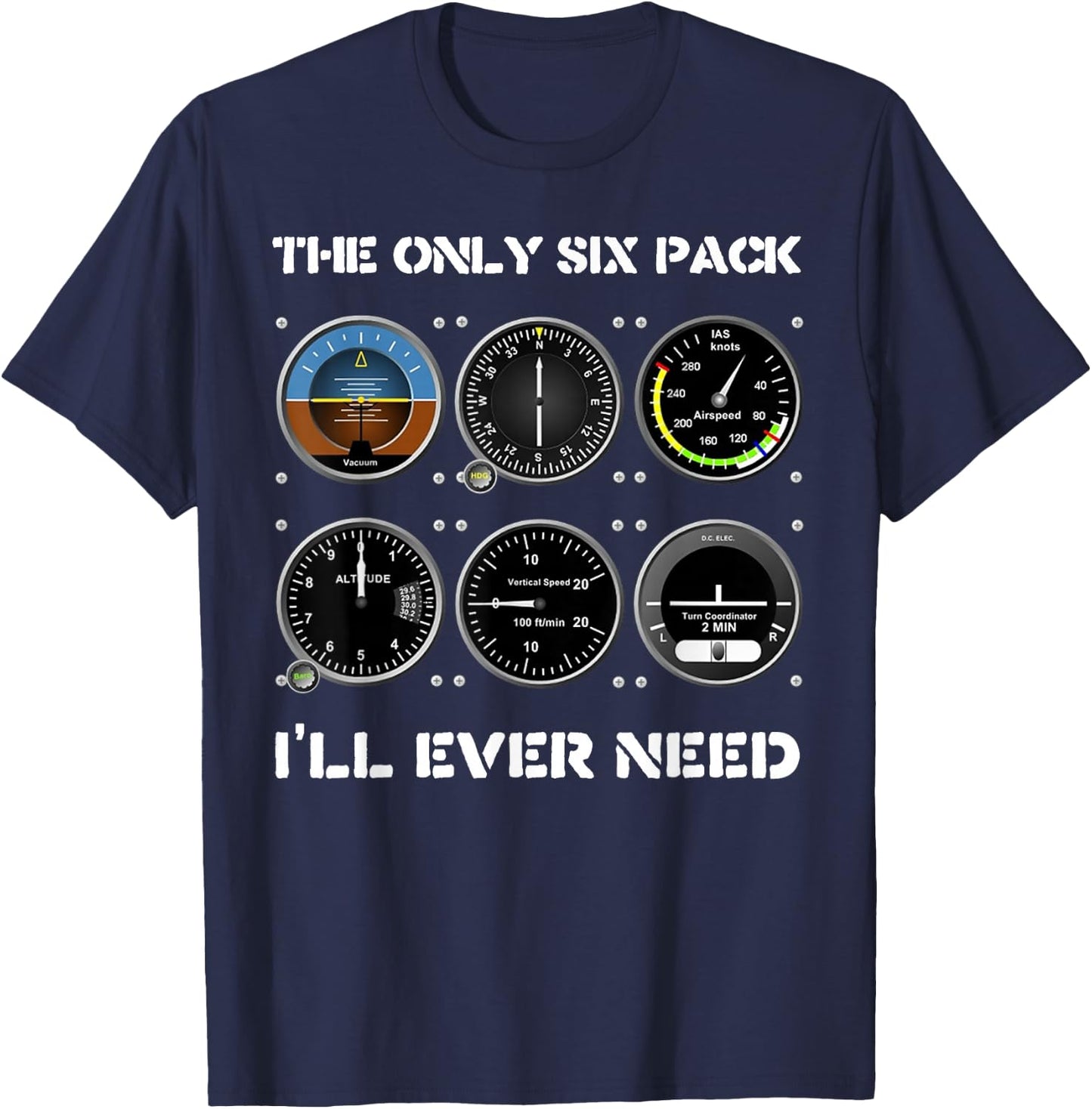 Funny Airplanes Pilot Commercial Pilots Gift T-Shirt - T-Shirt | Navy