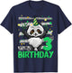 3 Year Old Panda 3rd Birthday Girl Boy Panda Lover Birthday T-Shirt - T-Shirt | Navy