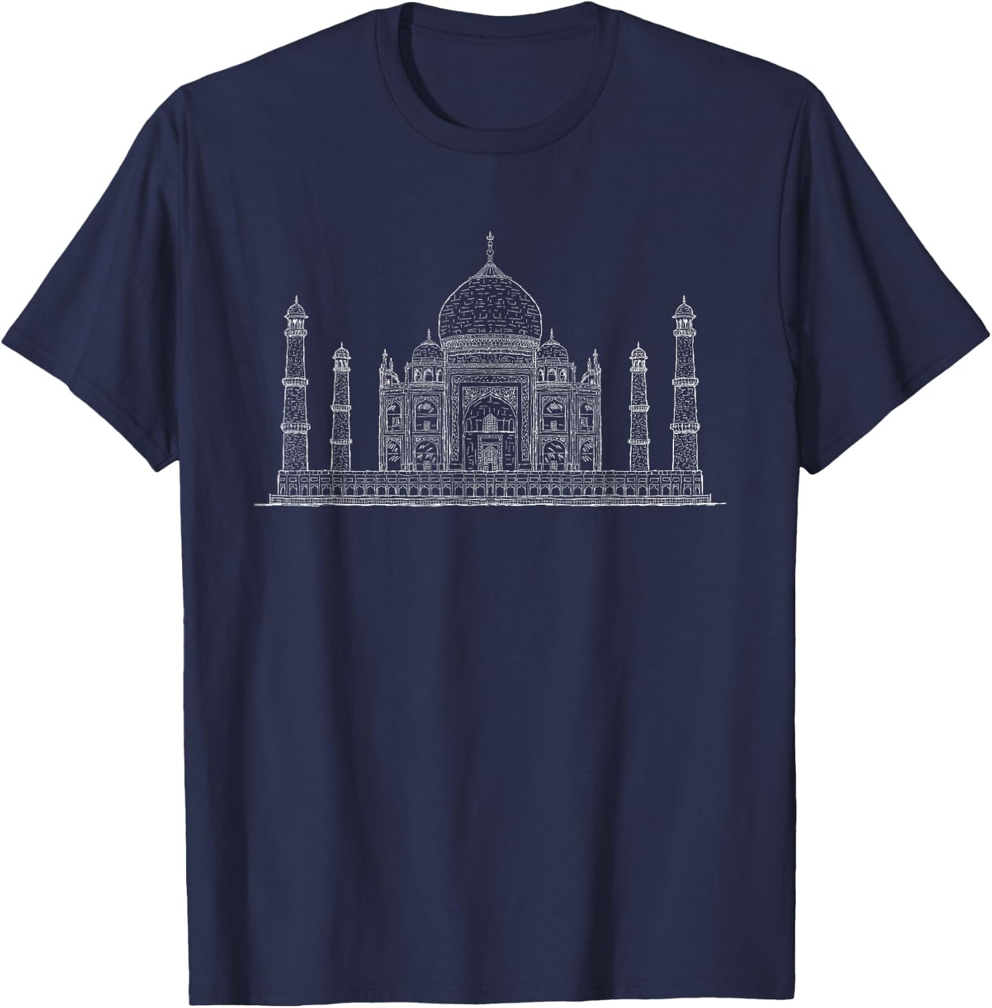 Taj Mahal I love India Tourist Destination Artsy Souvenir T-Shirt - T-Shirt | Navy