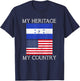 My Heritage My Country Honduran American T-Shirt - T-Shirt | Navy