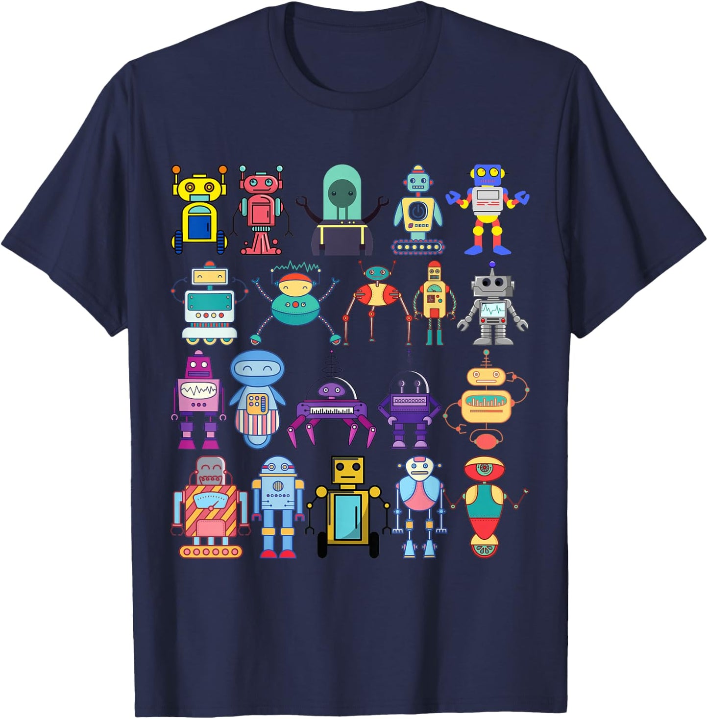 Just a Girl Boy Kid Who Loves Robots -Robotics STEM Gift T-Shirt - T-Shirt | Navy