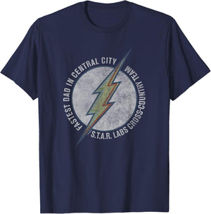 The Flash Father's Day Fastest Dad in Central City T-Shirt - T-Shirt | Navy