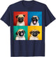 Pug Puppy Portrait Photos Carlino for Dog Lovers Small T-Shirt - T-Shirt | Navy