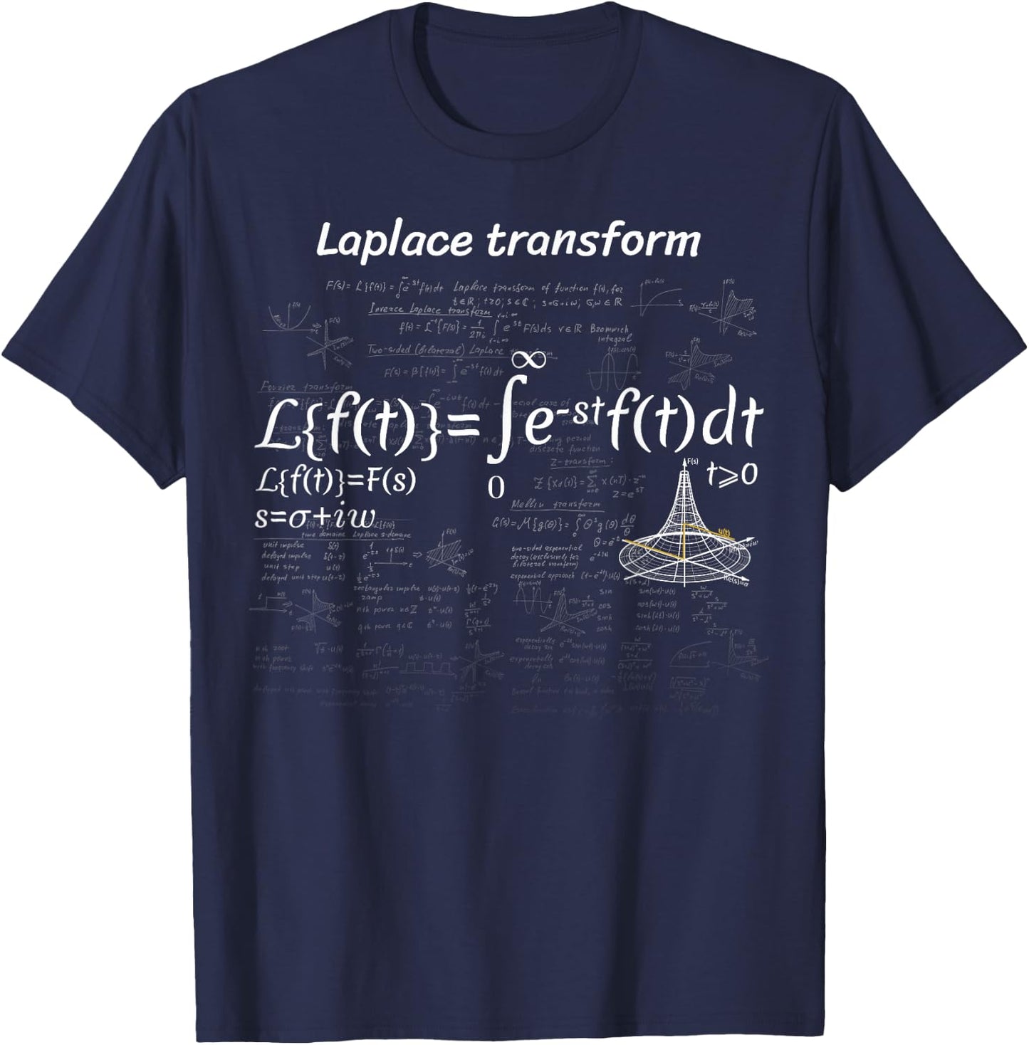 Laplace transformation design T-Shirt - T-Shirt | Navy