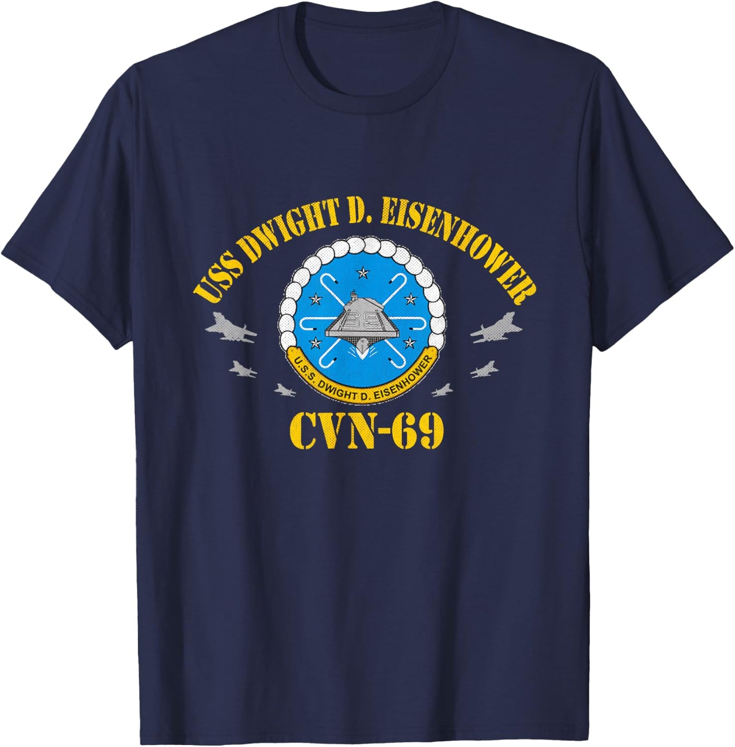 USS Dwight D. Eisenhower CVN-69 Aircraft Carrier Veteran T-Shirt - T-Shirt | Navy