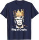 King of Crypto Crown Bitcoin Crypto President T-Shirt - T-Shirt | Navy