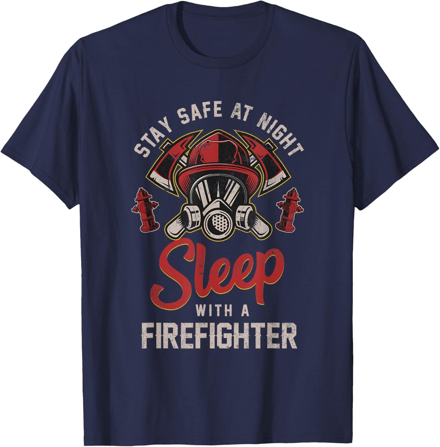 Save yourself at night with a firefighter T-Shirt - T-Shirt | Navy