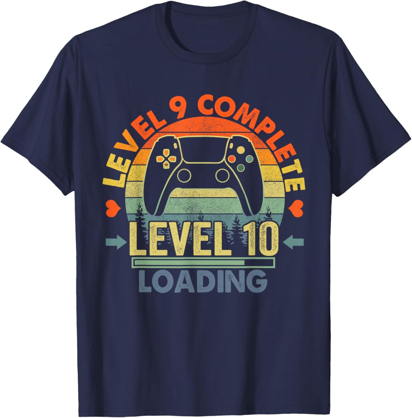 Level 9 Complete 9 Anniversary Gift 9th Wedding Anniversary T-Shirt - T-Shirt | Navy