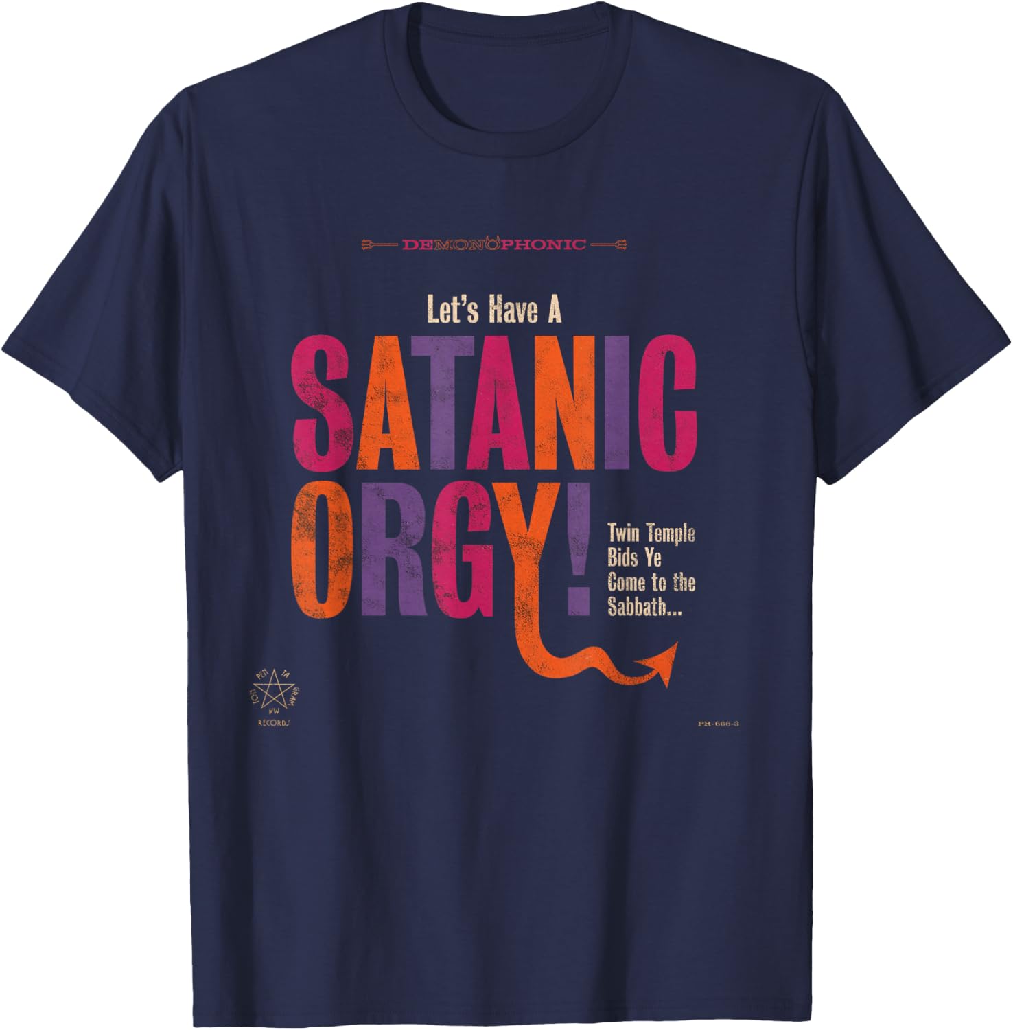 Twin Temple Satanic Orgy T-Shirt - T-Shirt | Navy