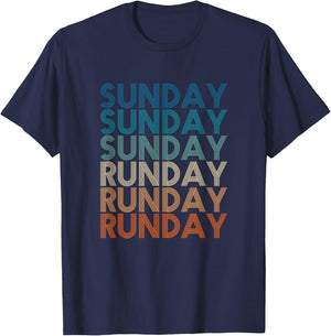 Sunday Runday Vintage Training Fitness Sport Running T-Shirt - T-Shirt | Navy