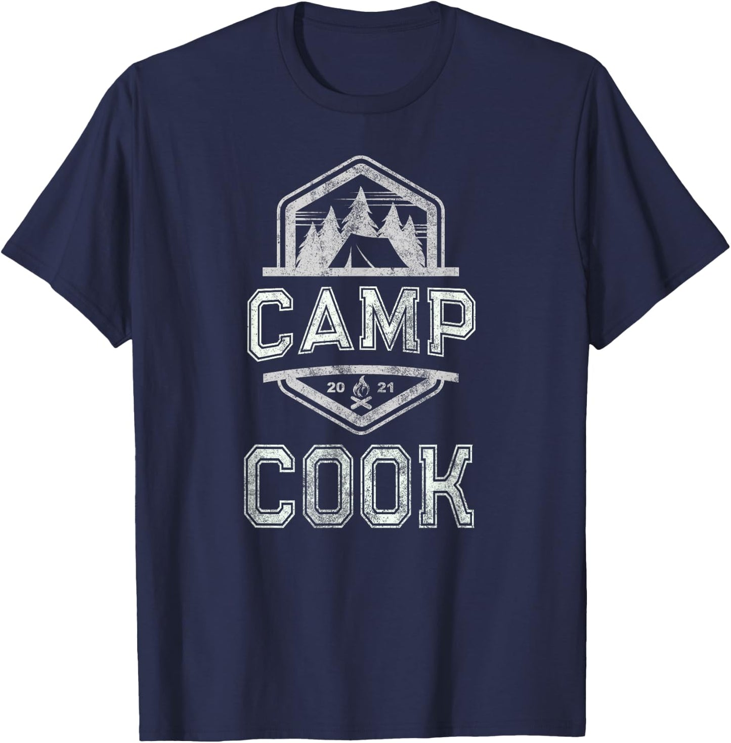 Vintage CAMP COOK Chef Squad Camping Cooking Team Funny T-Shirt - T-Shirt | Navy