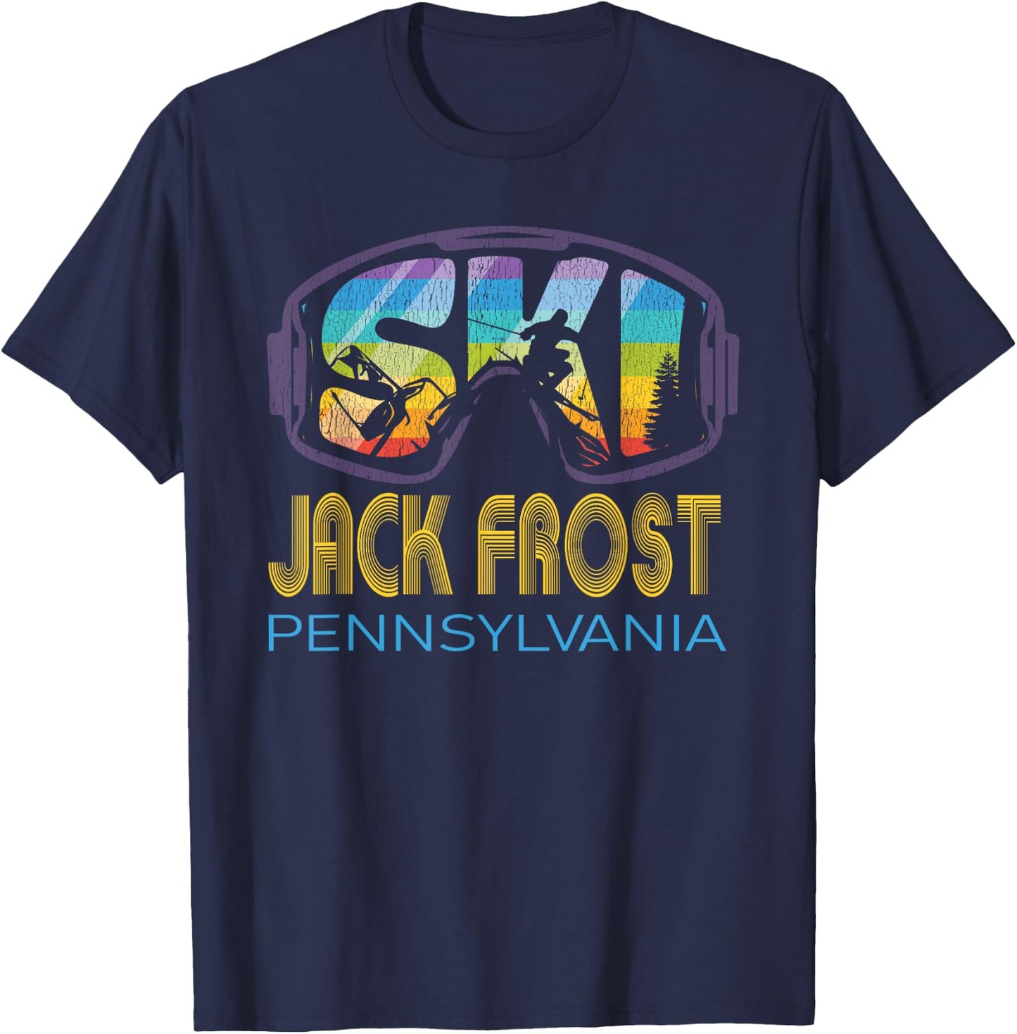 Ski Jack Frost Pennsylvania Skiing Vacation T-Shirt - T-Shirt | Navy