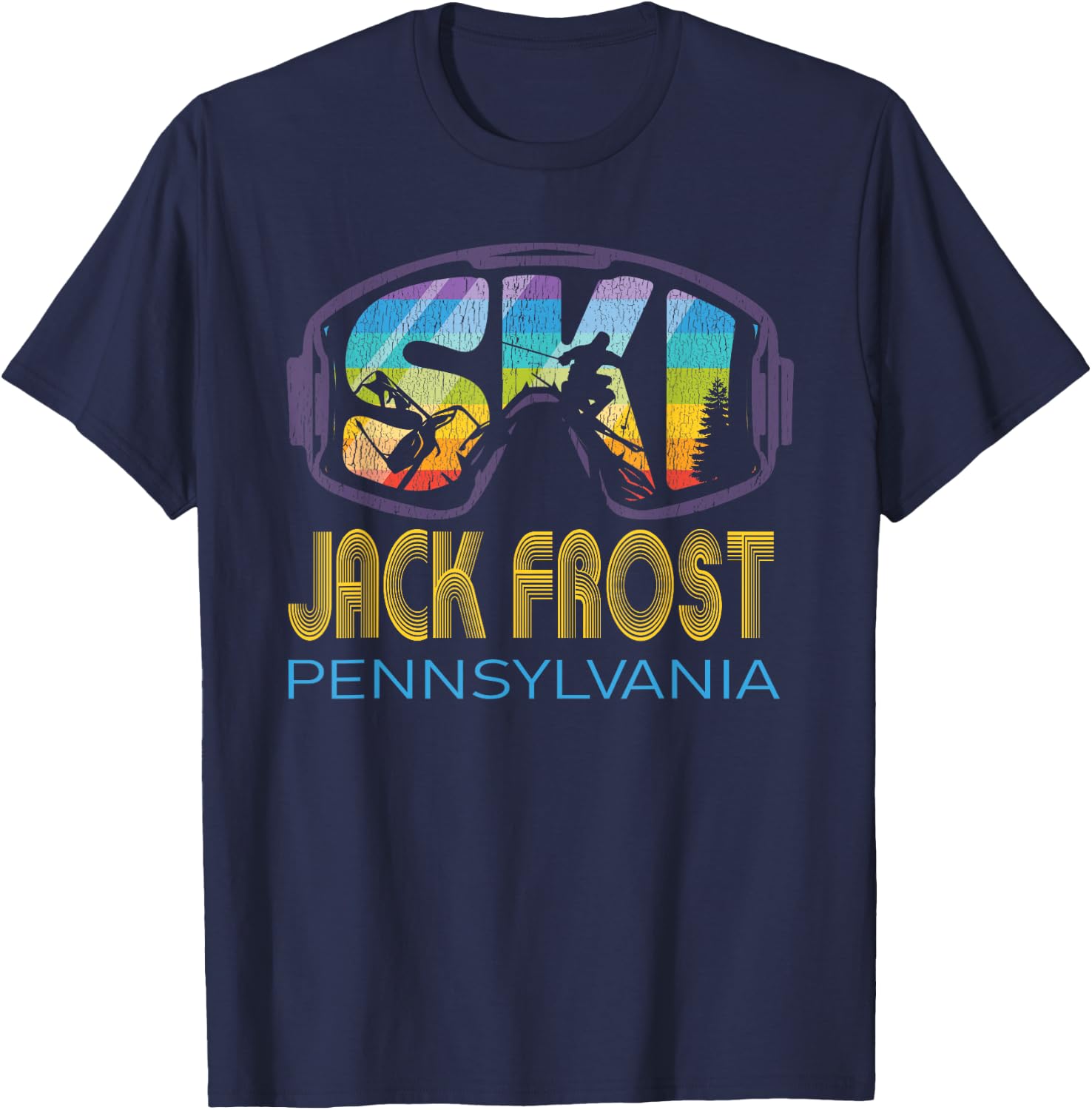Ski Jack Frost Pennsylvania Skiing Vacation T-Shirt - T-Shirt | Navy