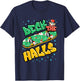 Skateboarding Christmas Skateboard Xmas Deck Skater Graphic T-Shirt - T-Shirt | Navy