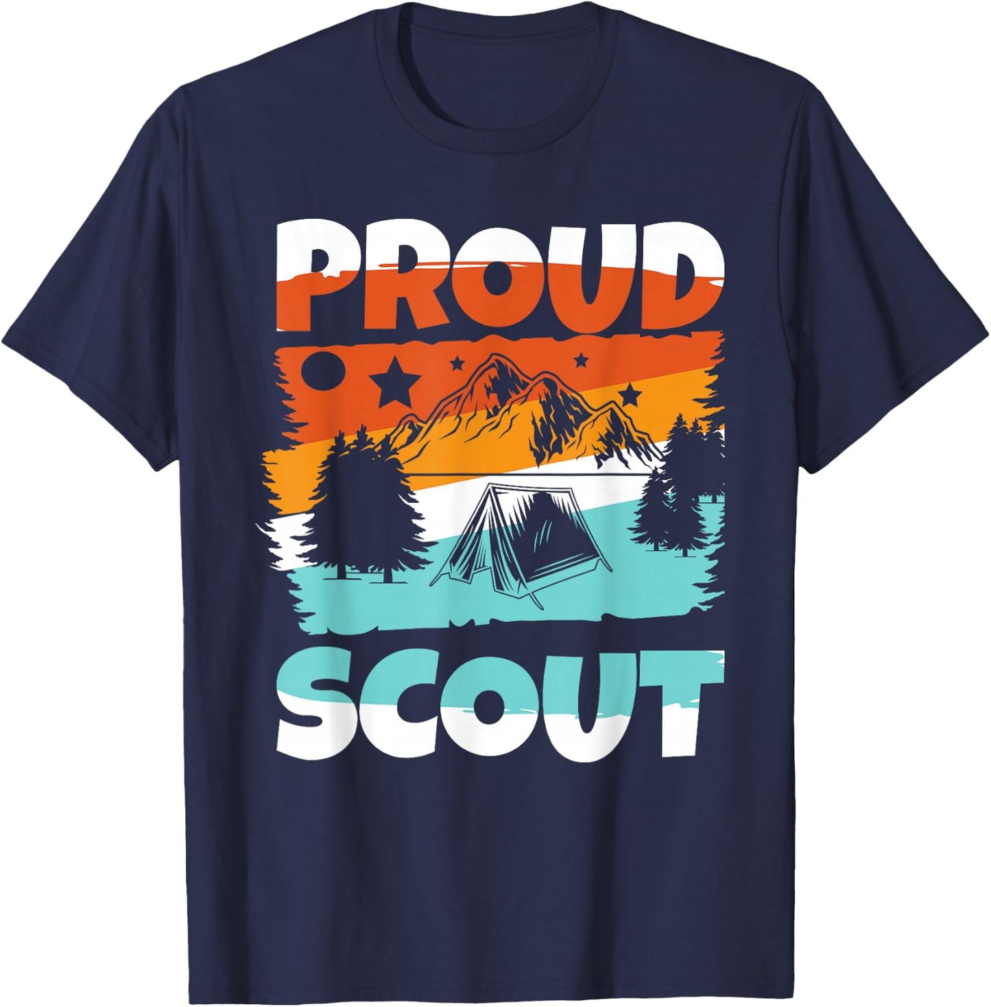 Proud Scout Leader Scouting Gear Cub Camping T-Shirt - T-Shirt | Navy