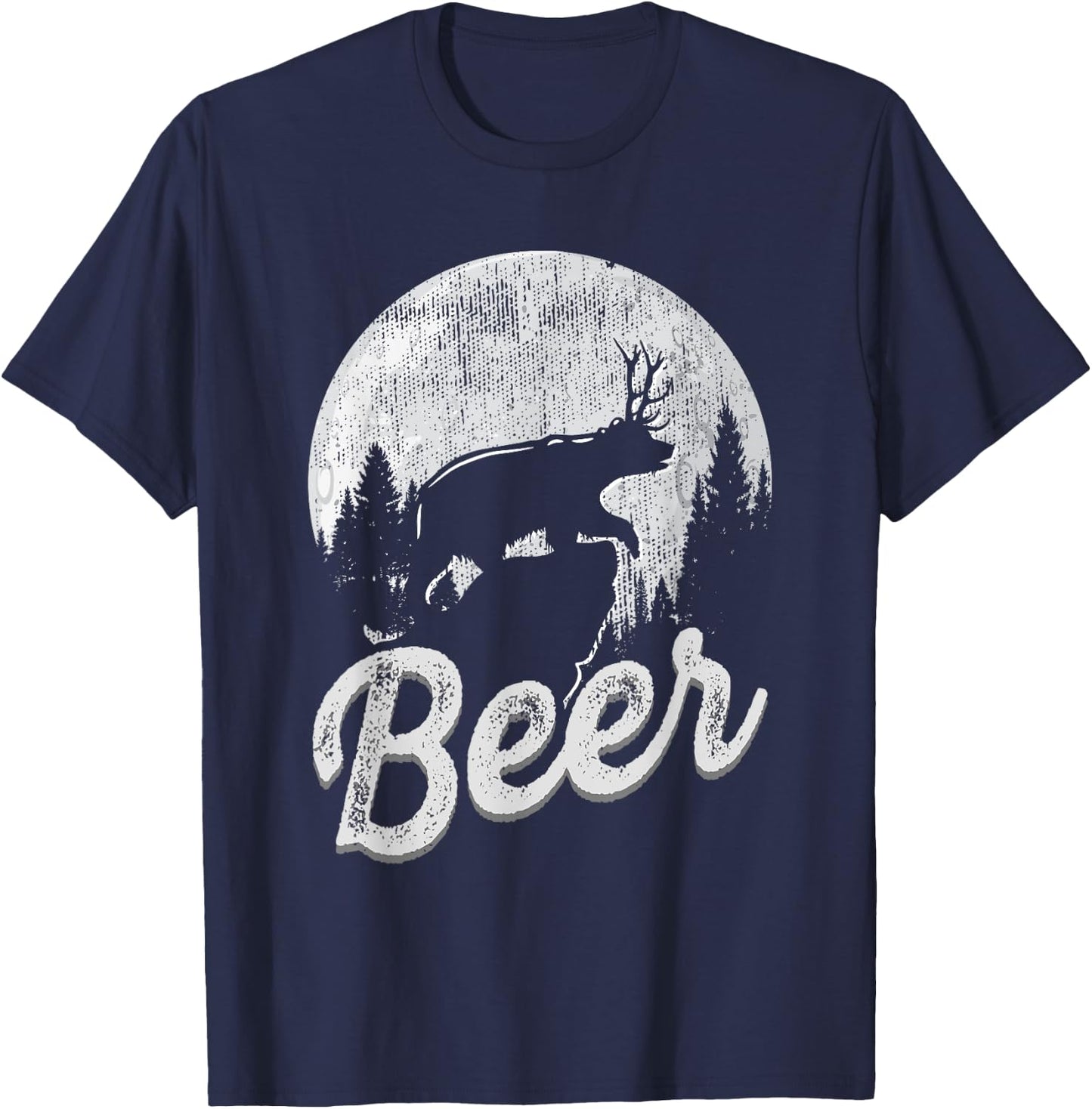 Bear Deer Beer Shirt Men Women Day Drinking Adult Humor Gift T-Shirt - T-Shirt | Navy