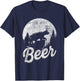 Bear Deer Beer Shirt Men Women Day Drinking Adult Humor Gift T-Shirt - T-Shirt | Navy