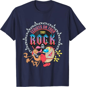 Ren & Stimpy Eediots On Tour T-Shirt - T-Shirt | Navy