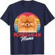 Pomeranian Mama Pom Dog Mom T-Shirt - T-Shirt | Navy