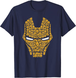 Marvel Avengers Classic Halloween Pumpkin Fill Iron Man Face T-Shirt - T-Shirt | Navy