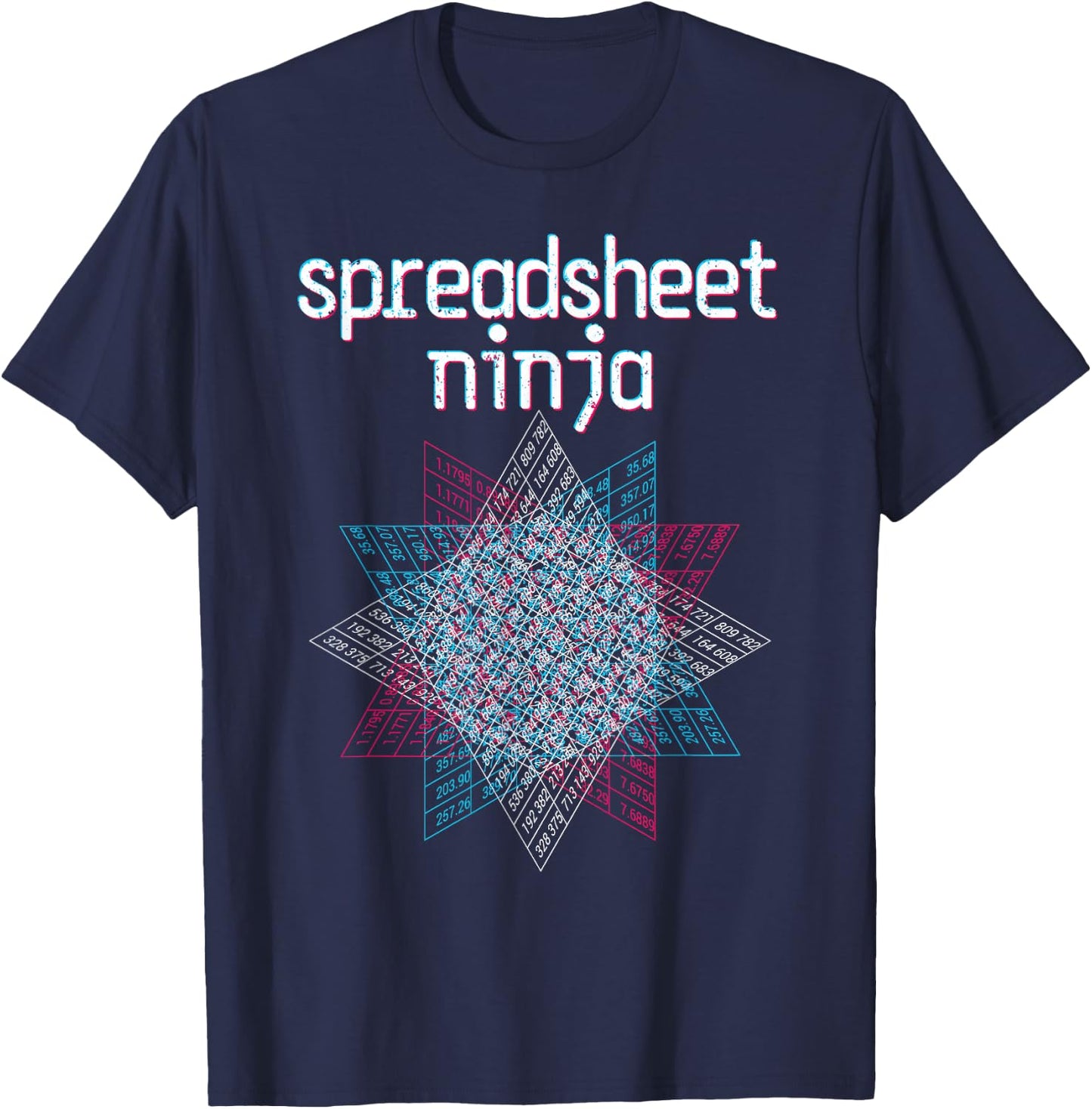 Spreadsheet Ninja. Funny, Nerdy Data Scientist Geek T-Shirt - T-Shirt | Navy